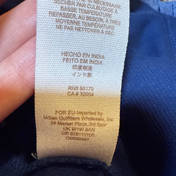 Women's Free People Blue Long Sleeve Tee with Lace Detail M - Picture 10 of 10